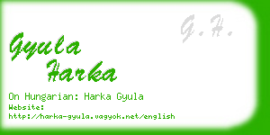 gyula harka business card